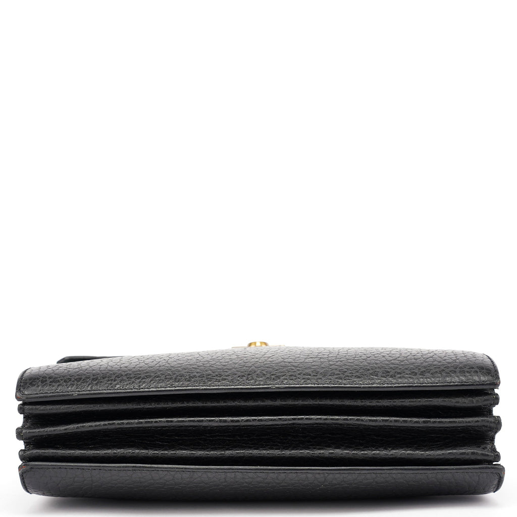 BN0960 Black Berlino Sound Leather Top Handle Bag