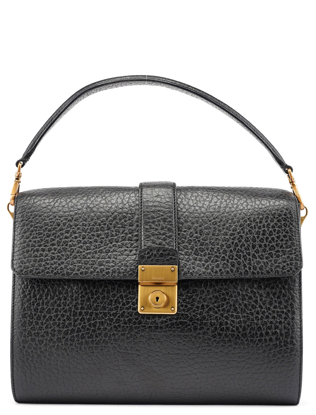 BN0960 Black Berlino Sound Leather Top Handle Bag