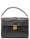 BN0960 Black Berlino Sound Leather Top Handle Bag
