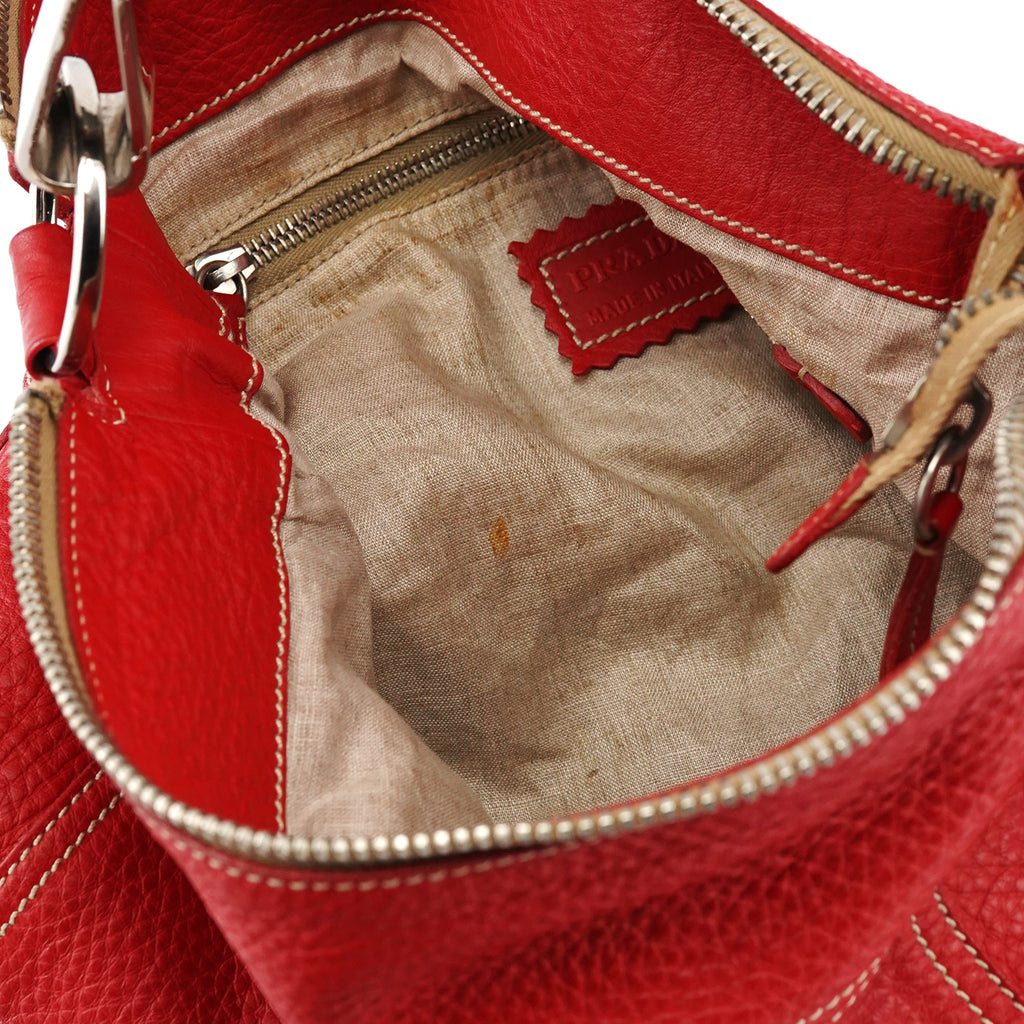 BR1608 Red Leather Shoulder Bag