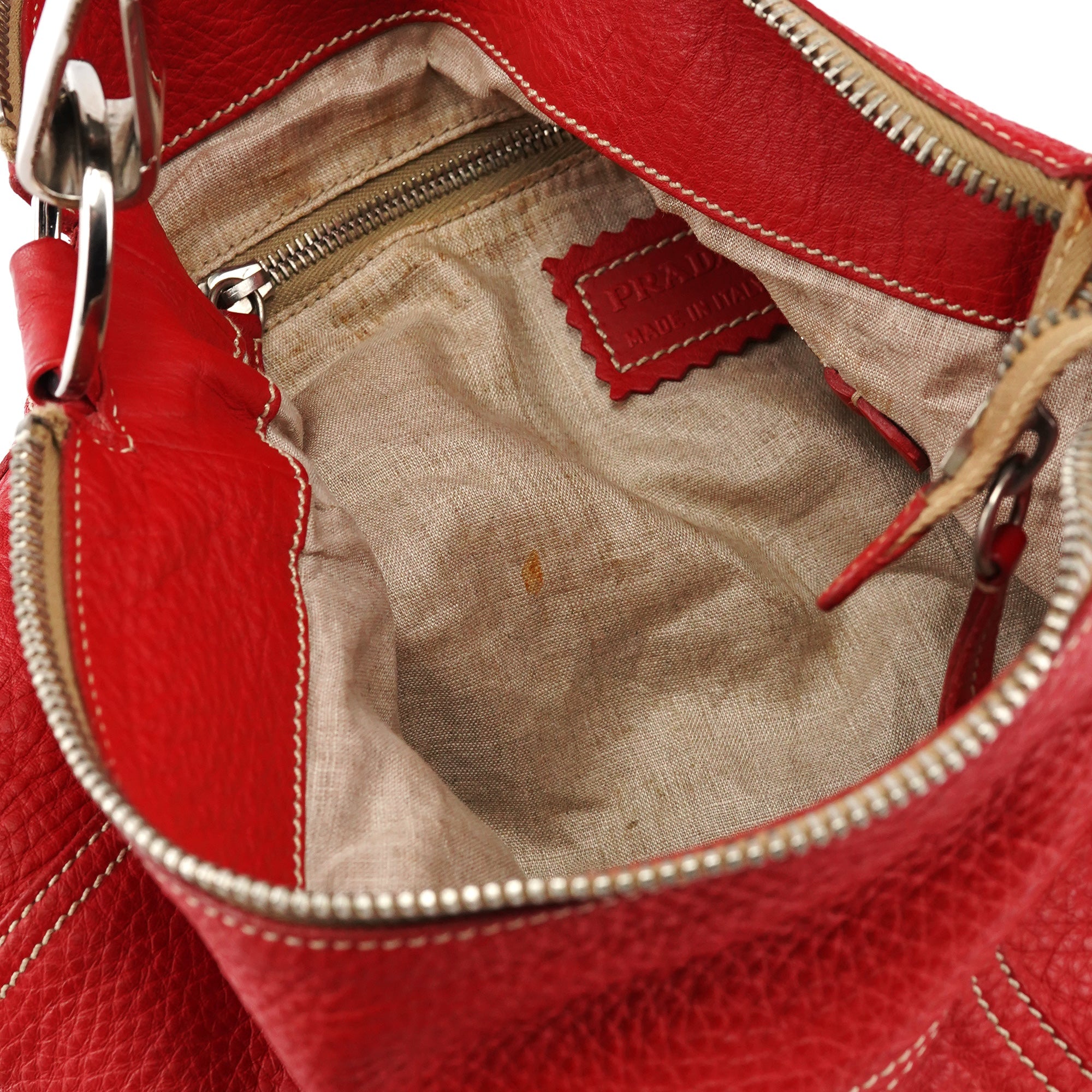 BR1608 Red Leather Shoulder Bag