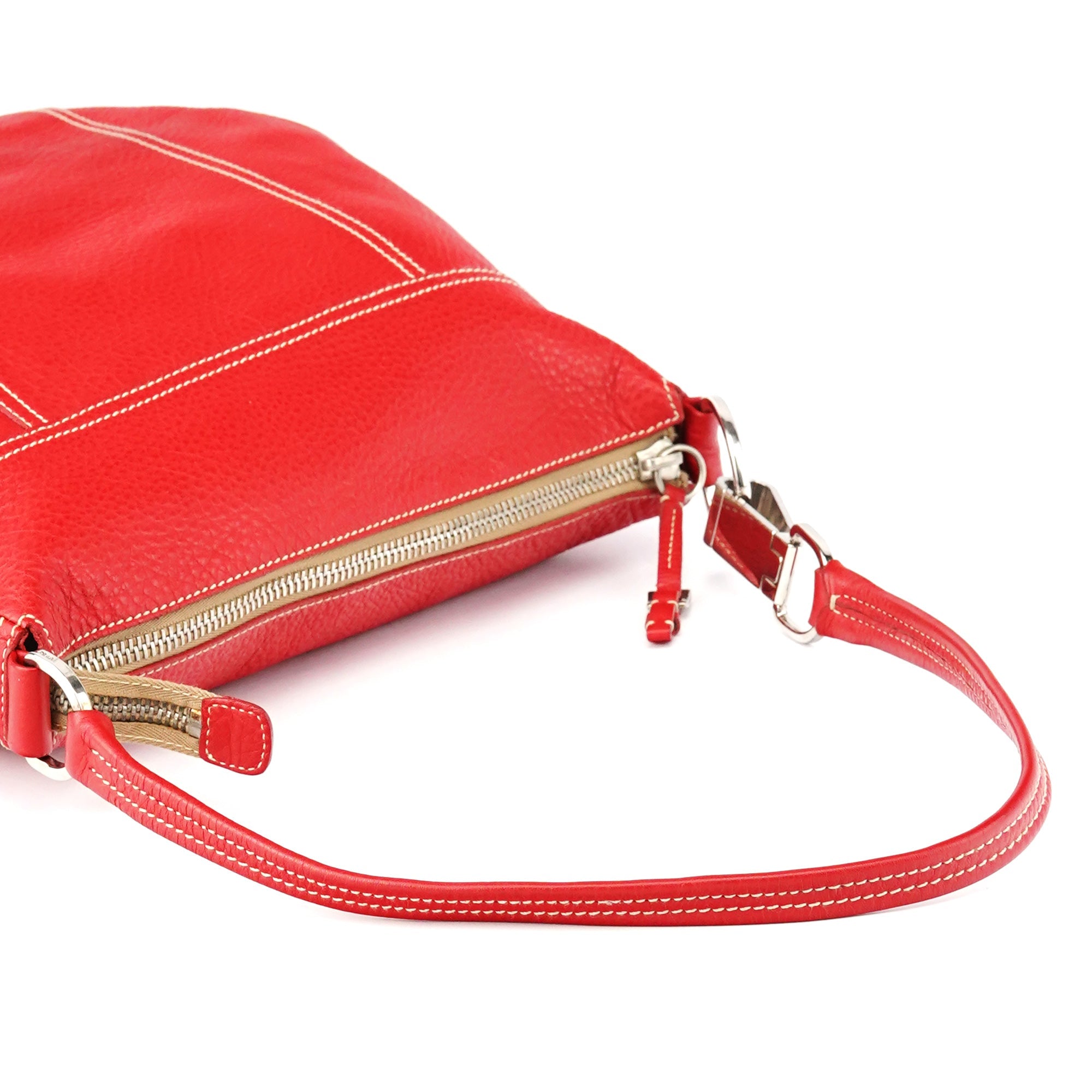 BR1608 Red Leather Shoulder Bag