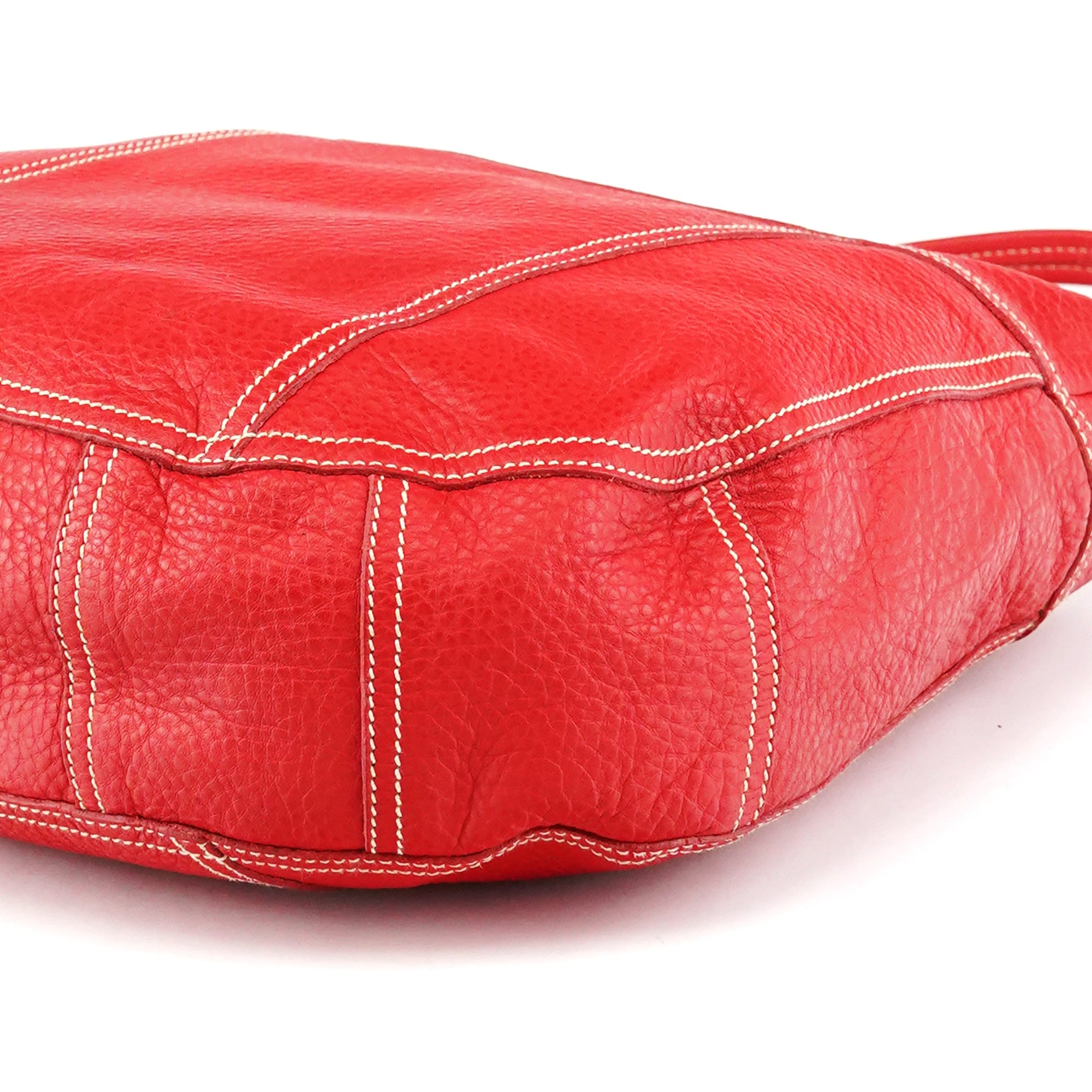 BR1608 Red Leather Shoulder Bag