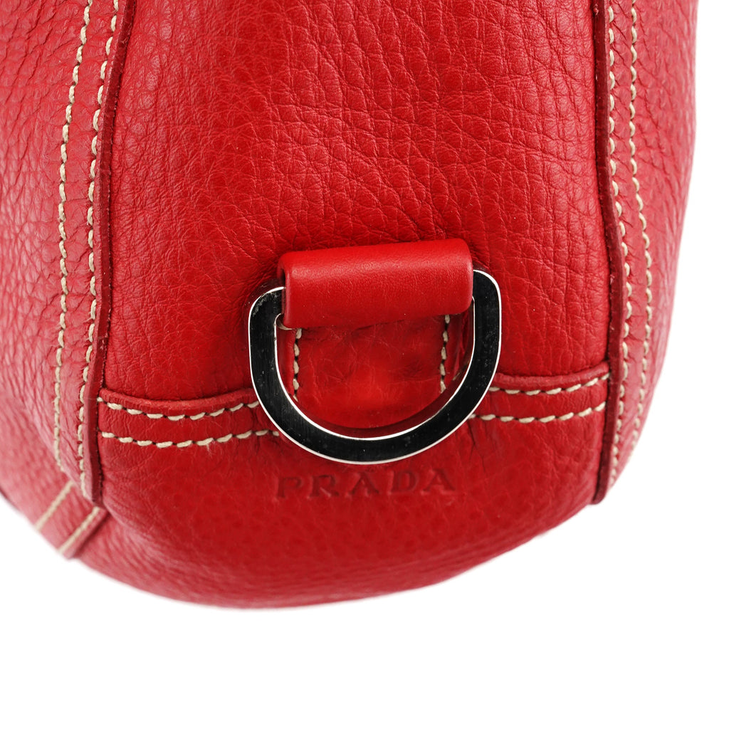 BR1608 Red Vitello Summer Hobo Shoulder Bag