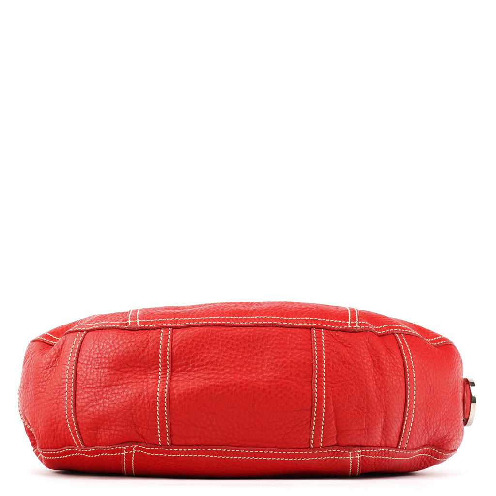 BR1608 Red Vitello Summer Hobo Shoulder Bag