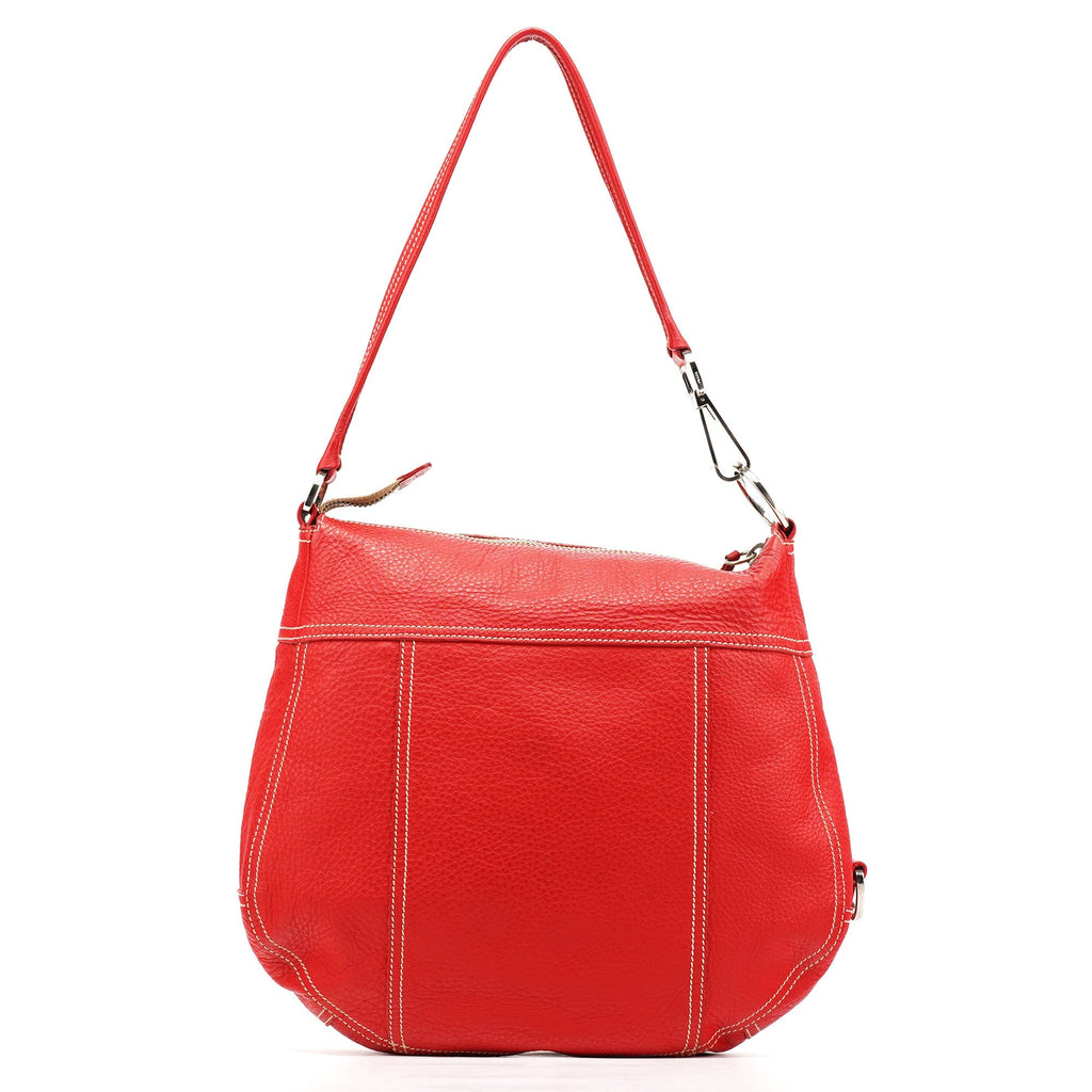 BR1608 Red Vitello Summer Hobo Shoulder Bag