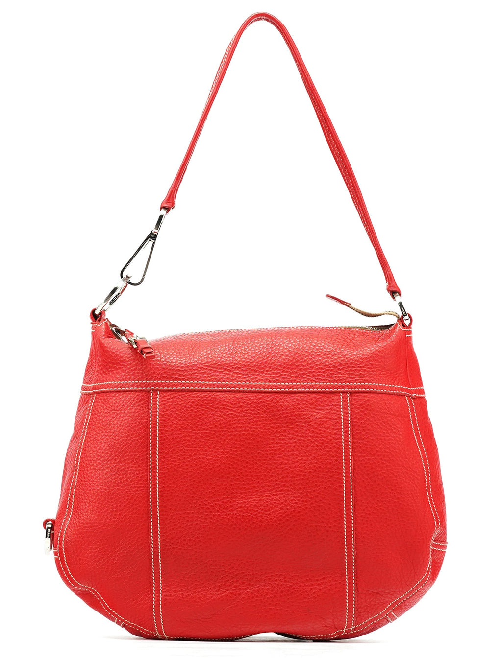 BR1608 Red Vitello Summer Hobo Shoulder Bag