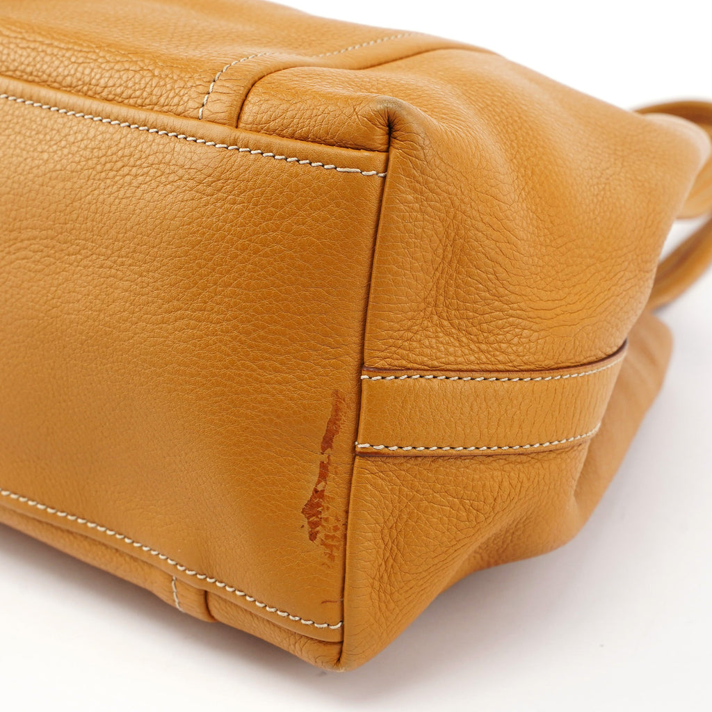 BR2252 Beige Leather Tote Bag