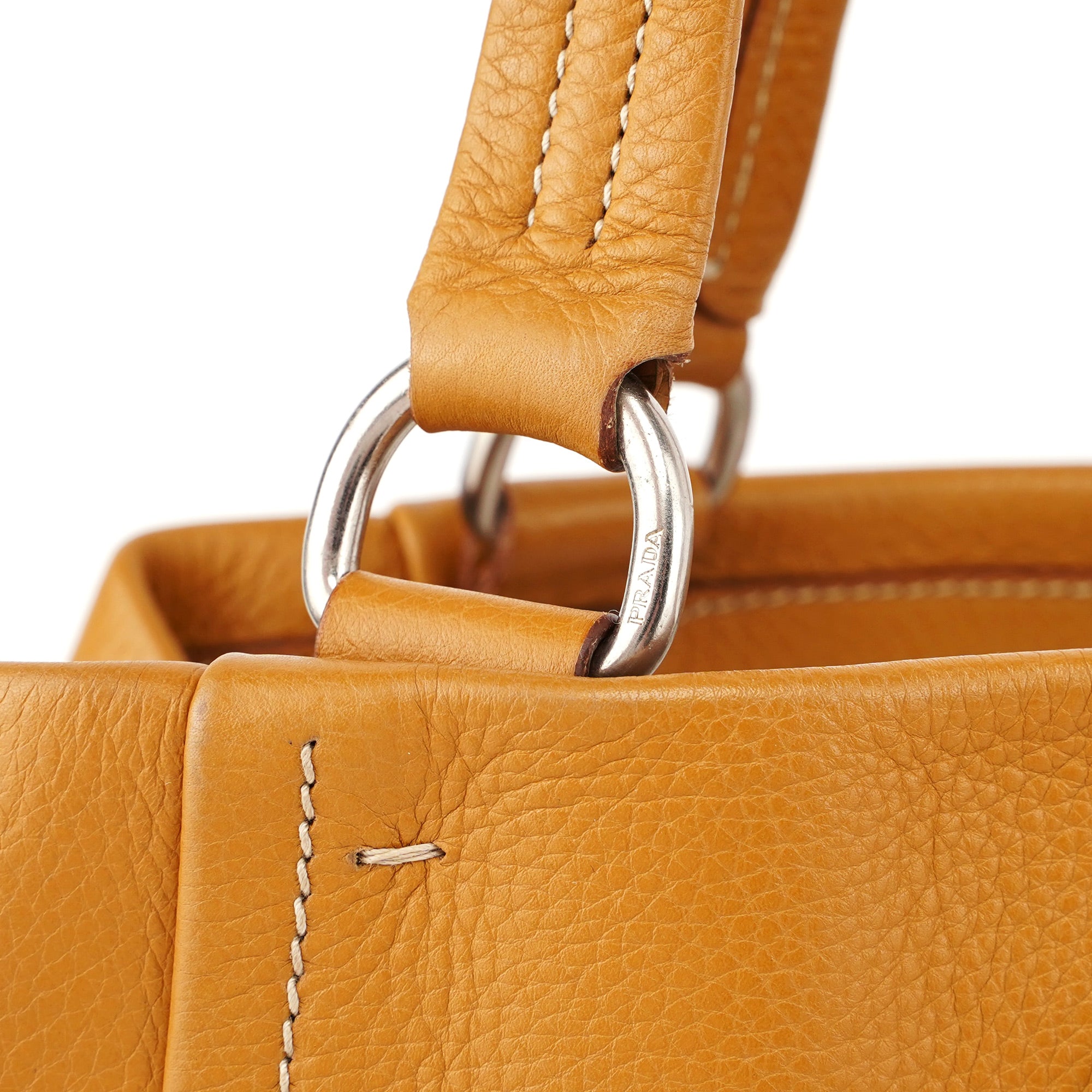 BR2252 Beige Leather Tote Bag
