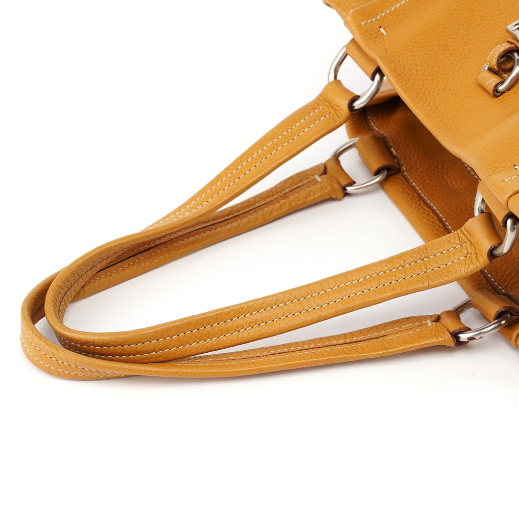BR2252 Beige Leather Tote Bag