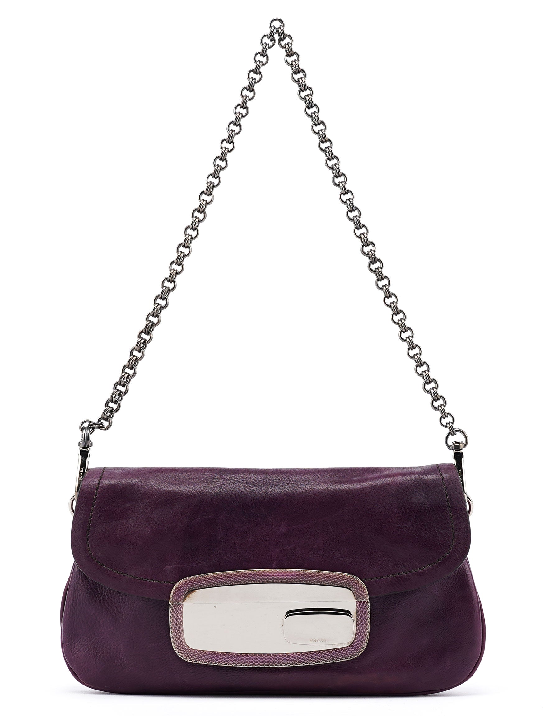 BR2661 Purple Calf Mirror Shoulder Bag