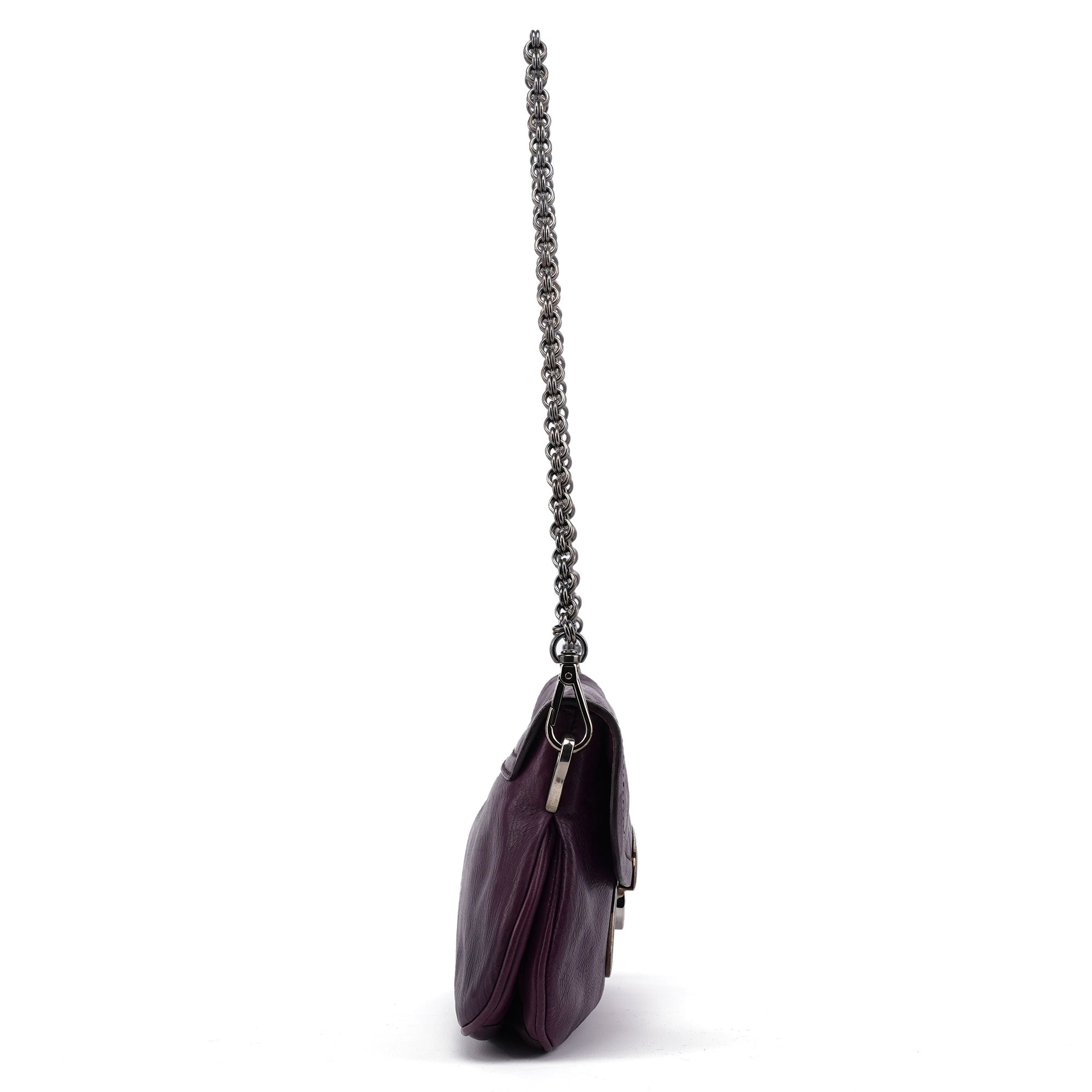 BR2661 Purple Calf Mirror Shoulder Bag