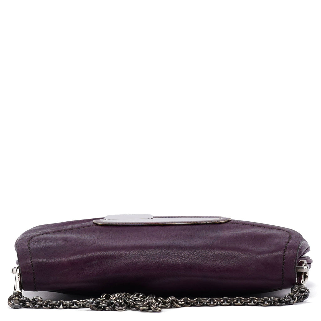 BR2661 Purple Calf Mirror Shoulder Bag