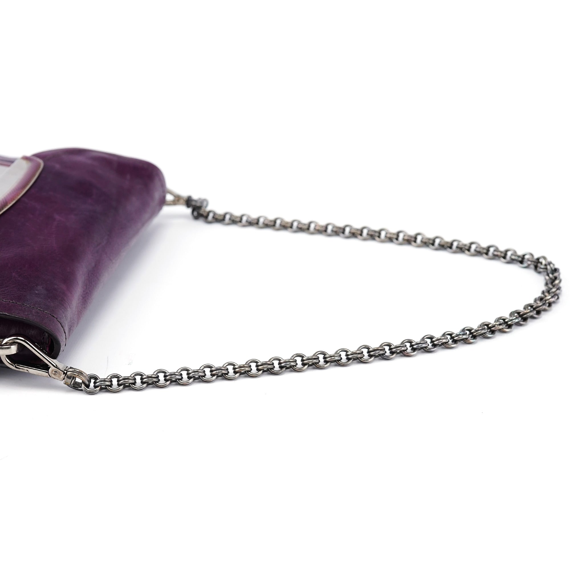 BR2661 Purple Calf Mirror Shoulder Bag