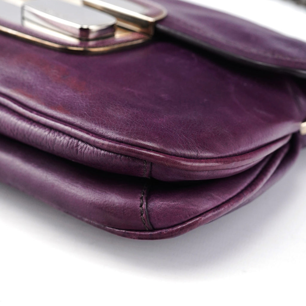 BR2661 Purple Calf Mirror Shoulder Bag