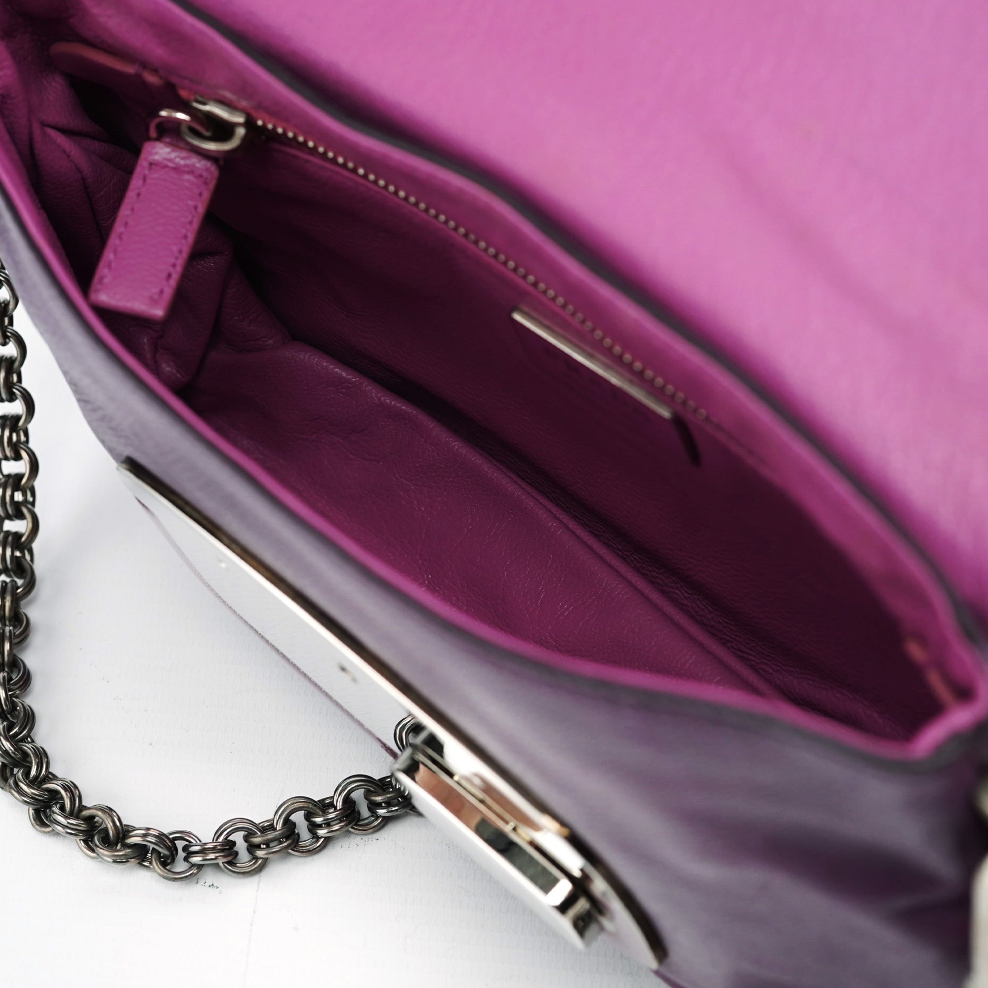 BR2661 Purple Calf Mirror Shoulder Bag