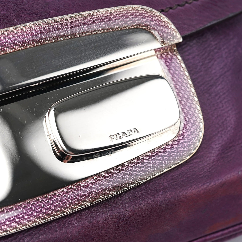 BR2661 Purple Calf Mirror Shoulder Bag