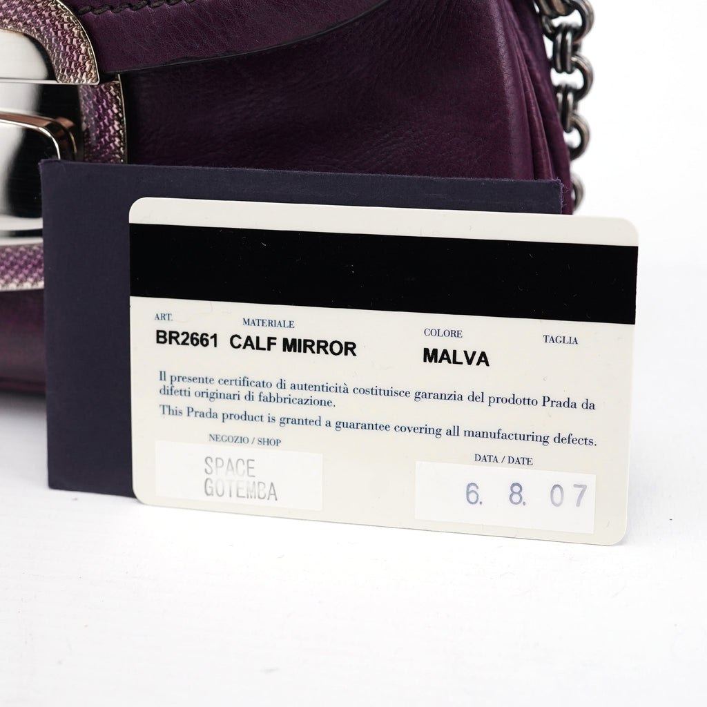 BR2661 Purple Calf Mirror Shoulder Bag