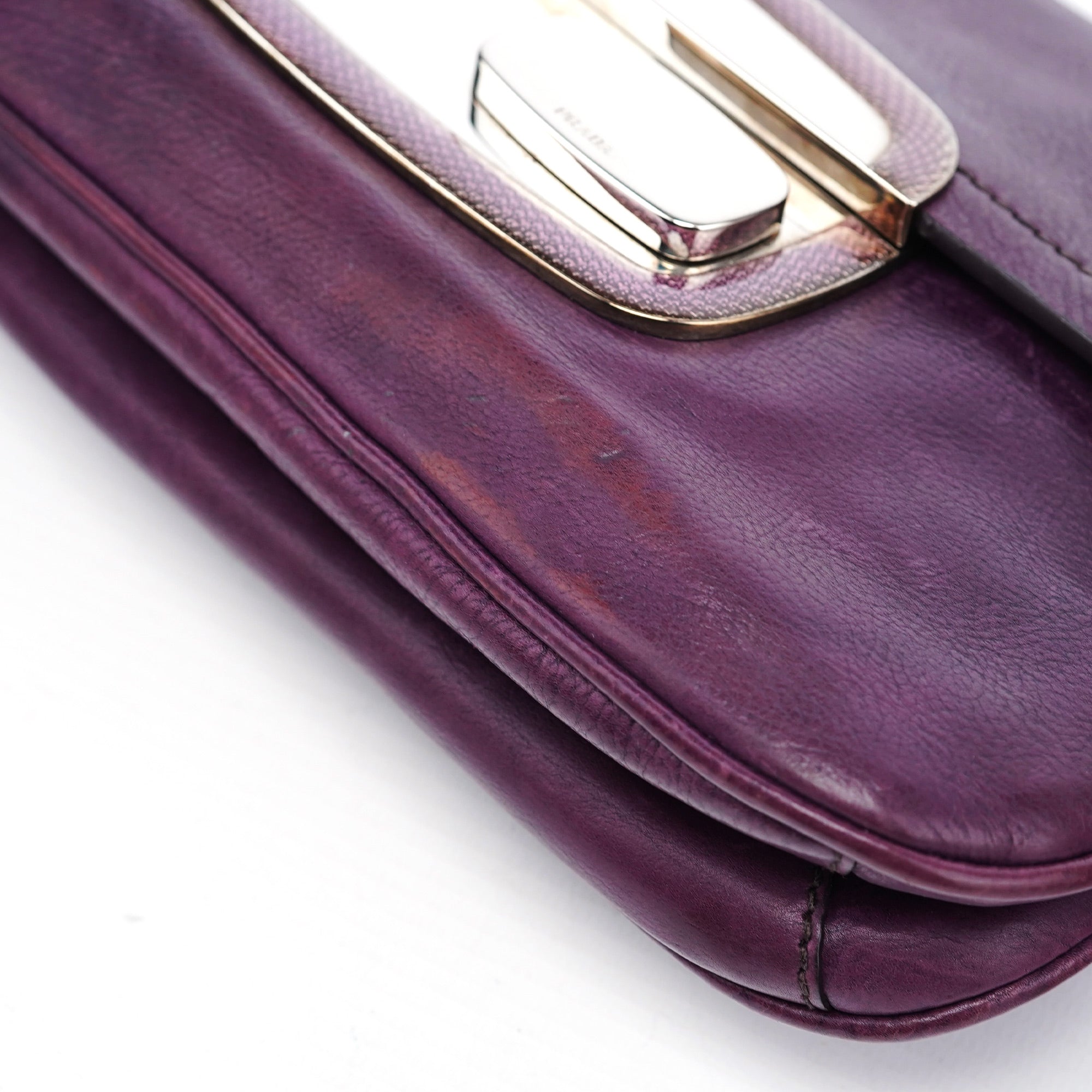 BR2661 Purple Calf Mirror Shoulder Bag