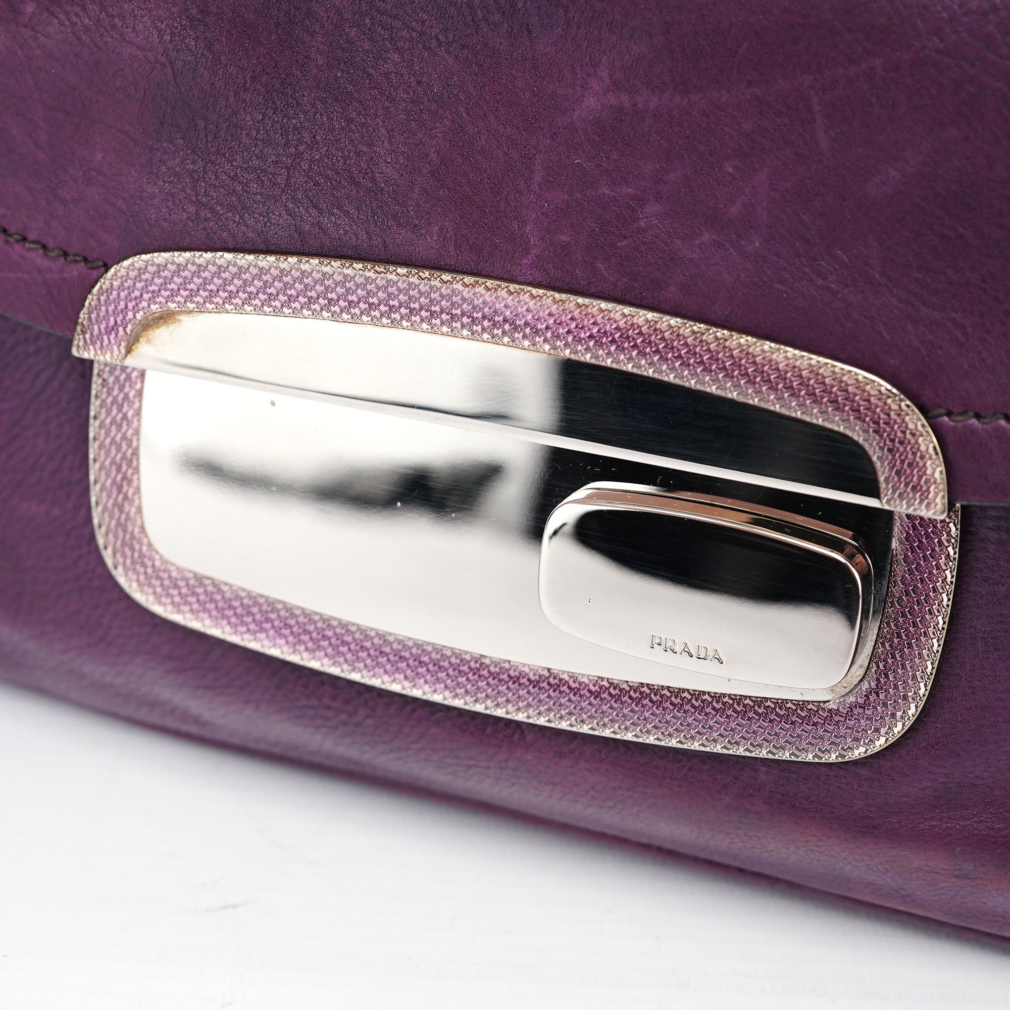 BR2661 Purple Calf Mirror Shoulder Bag