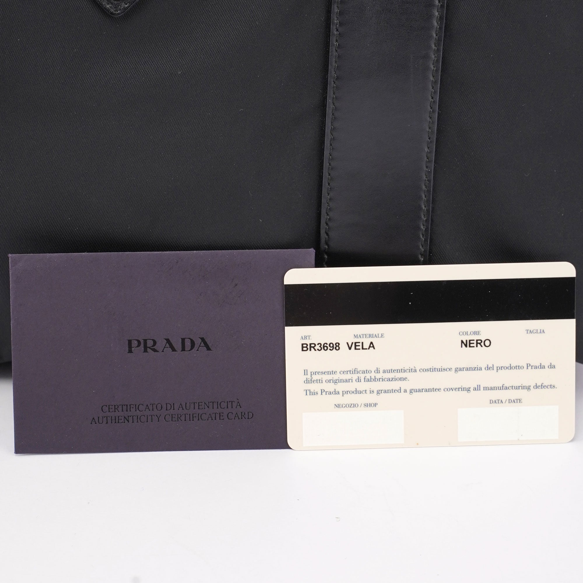 BR3698 Black Tessuto Tote