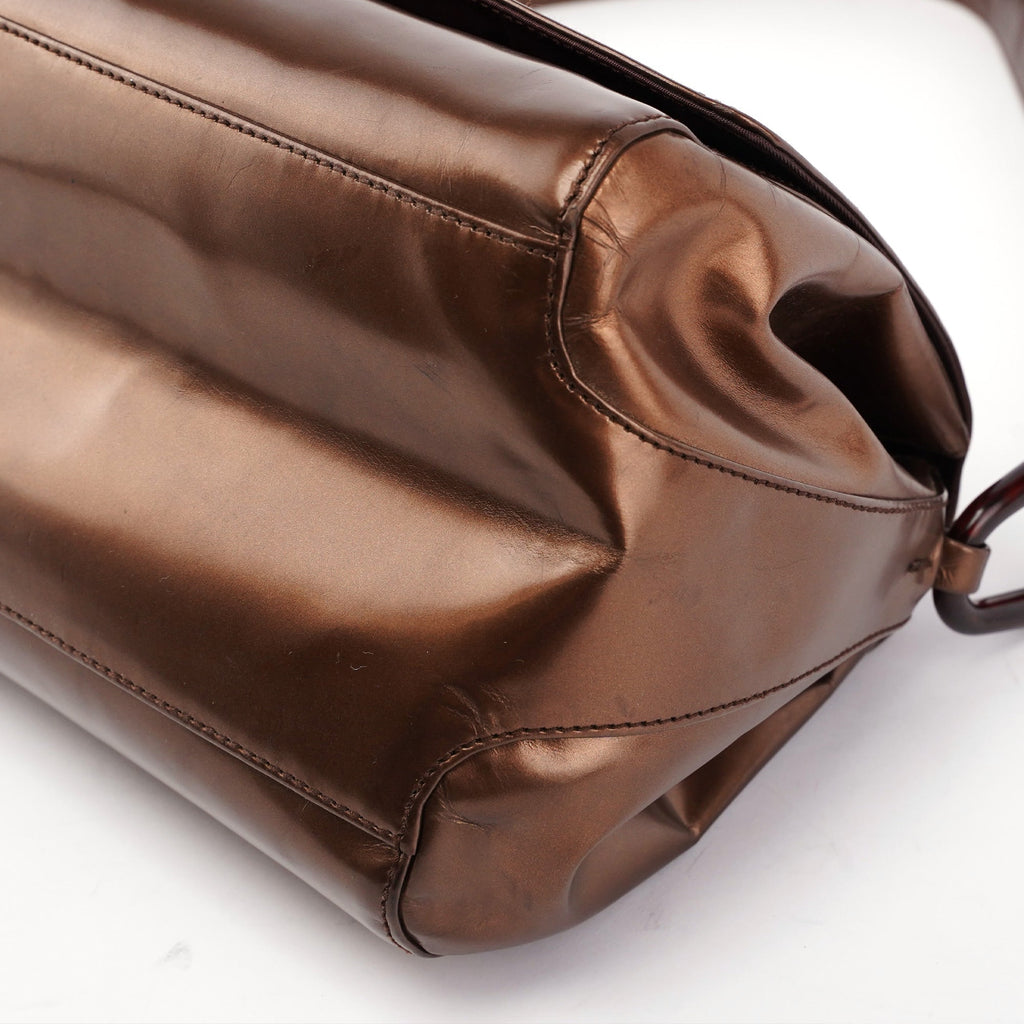 Bronze Spazzolato Shoulder Bag