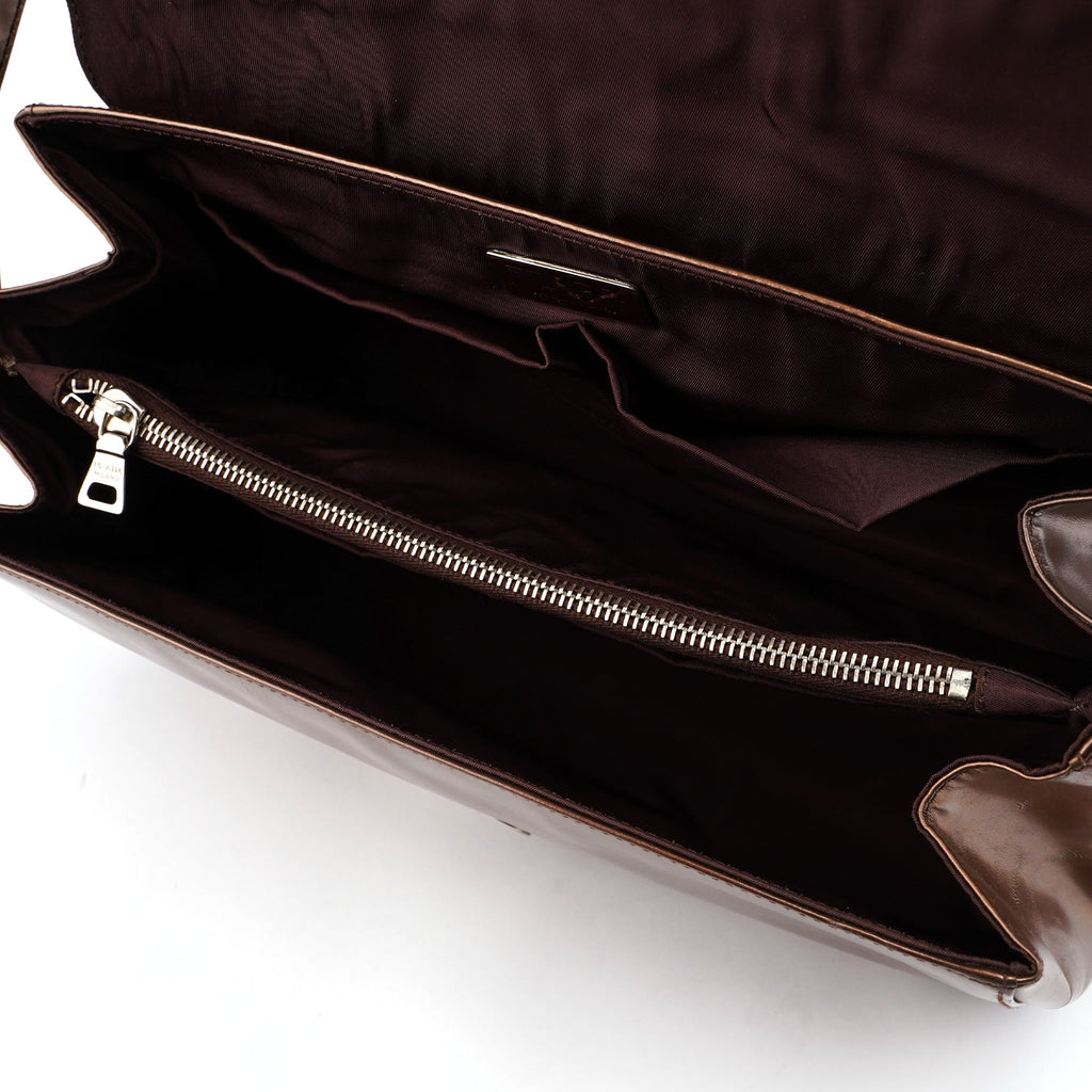 Bronze Spazzolato Shoulder Bag