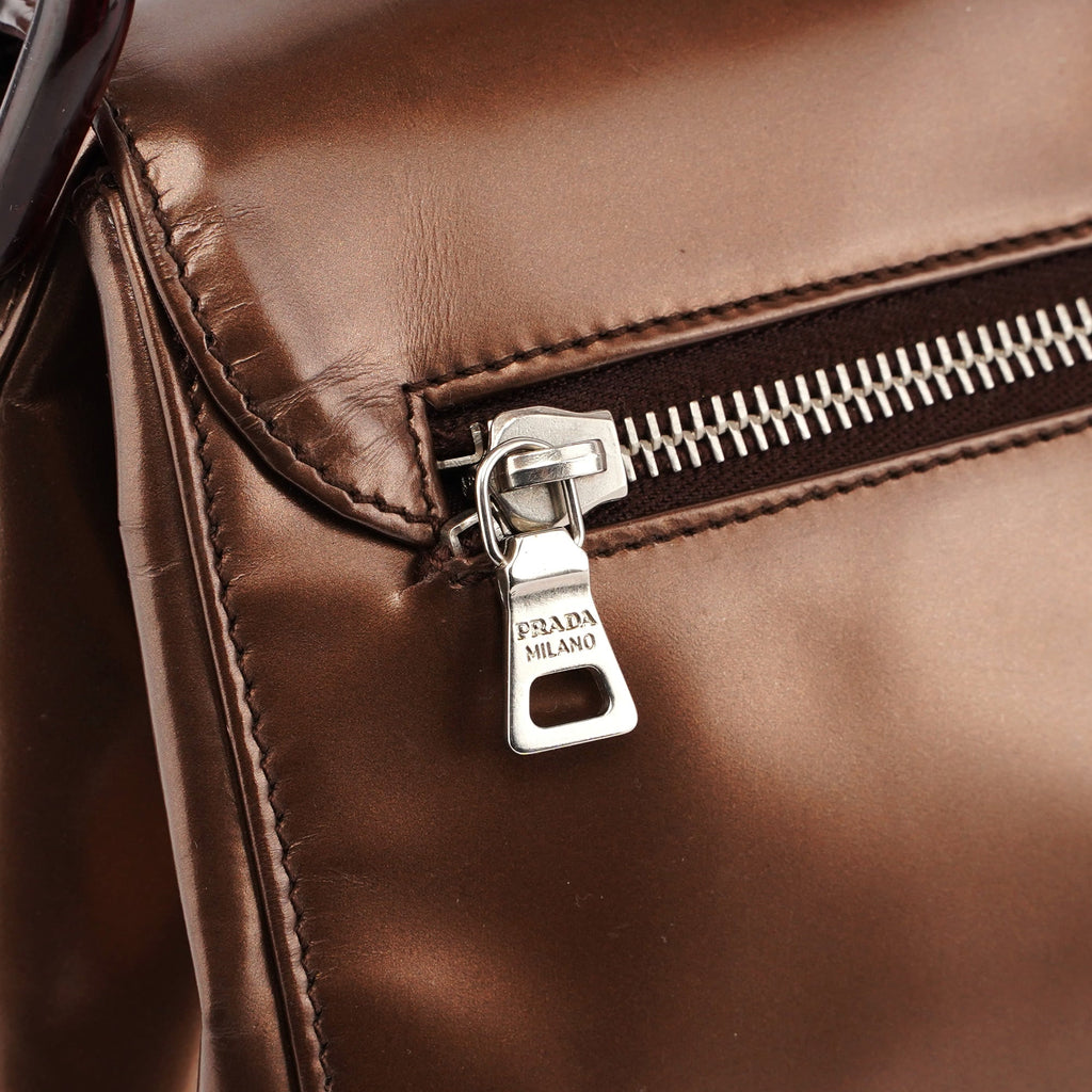 Bronze Spazzolato Shoulder Bag