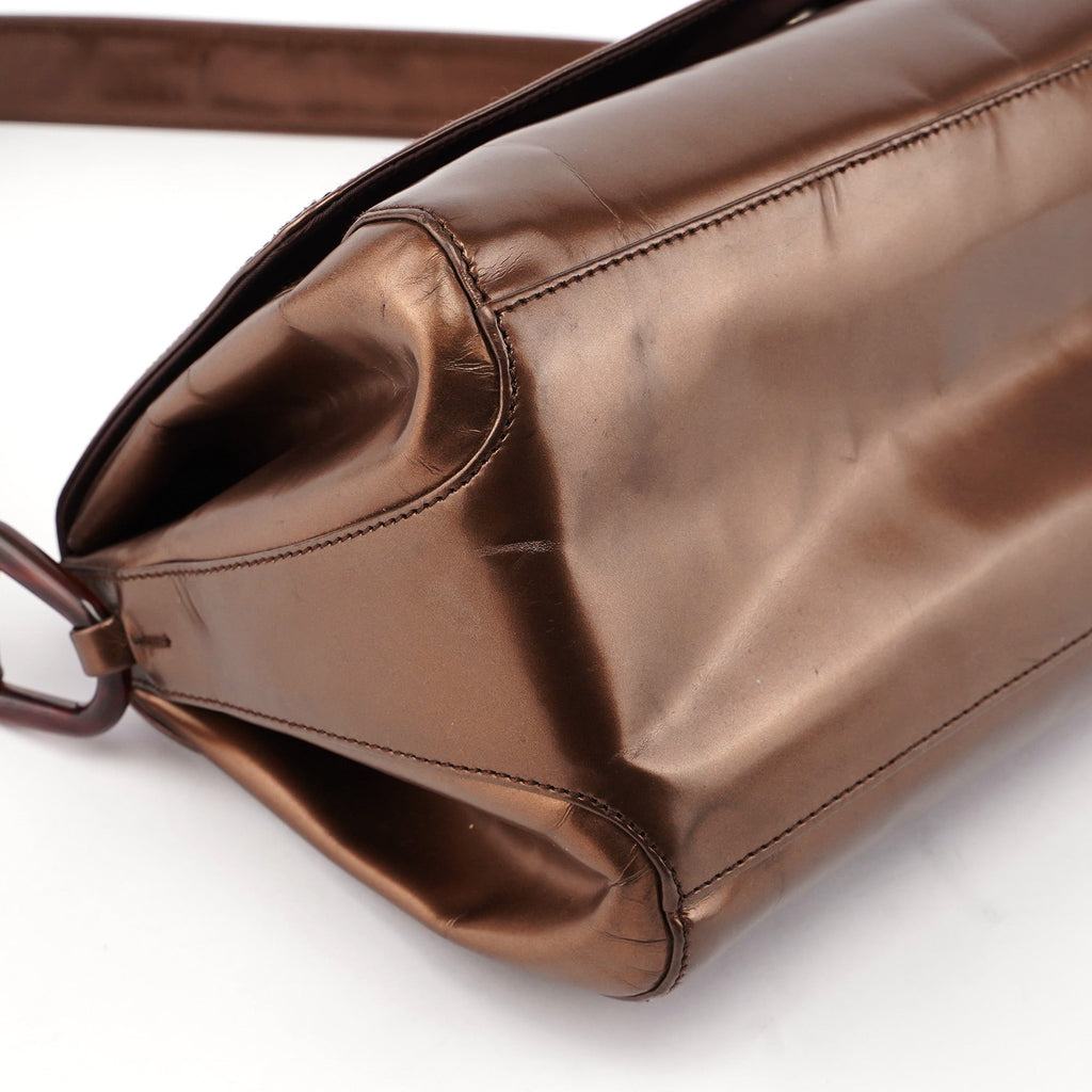 Bronze Spazzolato Shoulder Bag