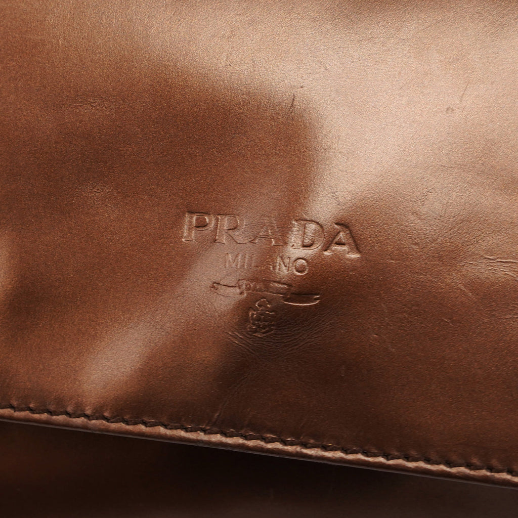 Bronze Spazzolato Shoulder Bag