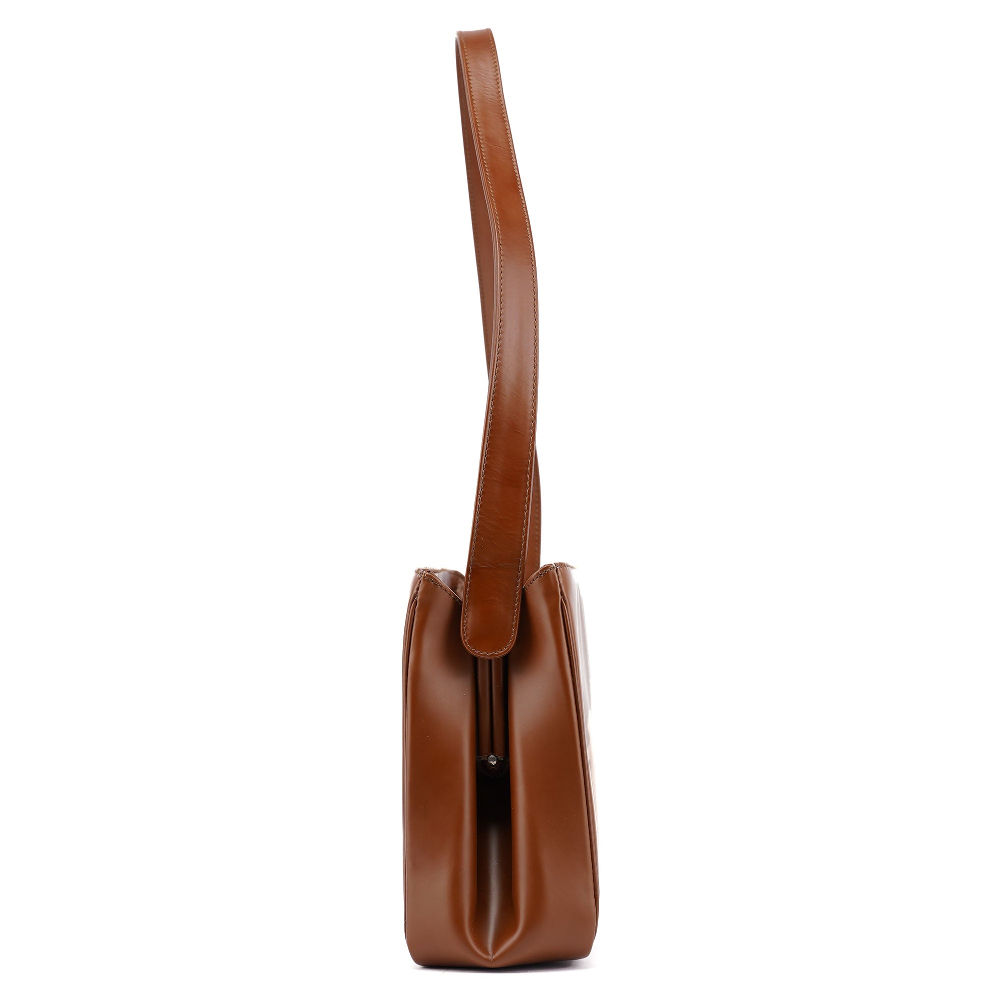 Bronze Vernice Satin Shoulder Bag