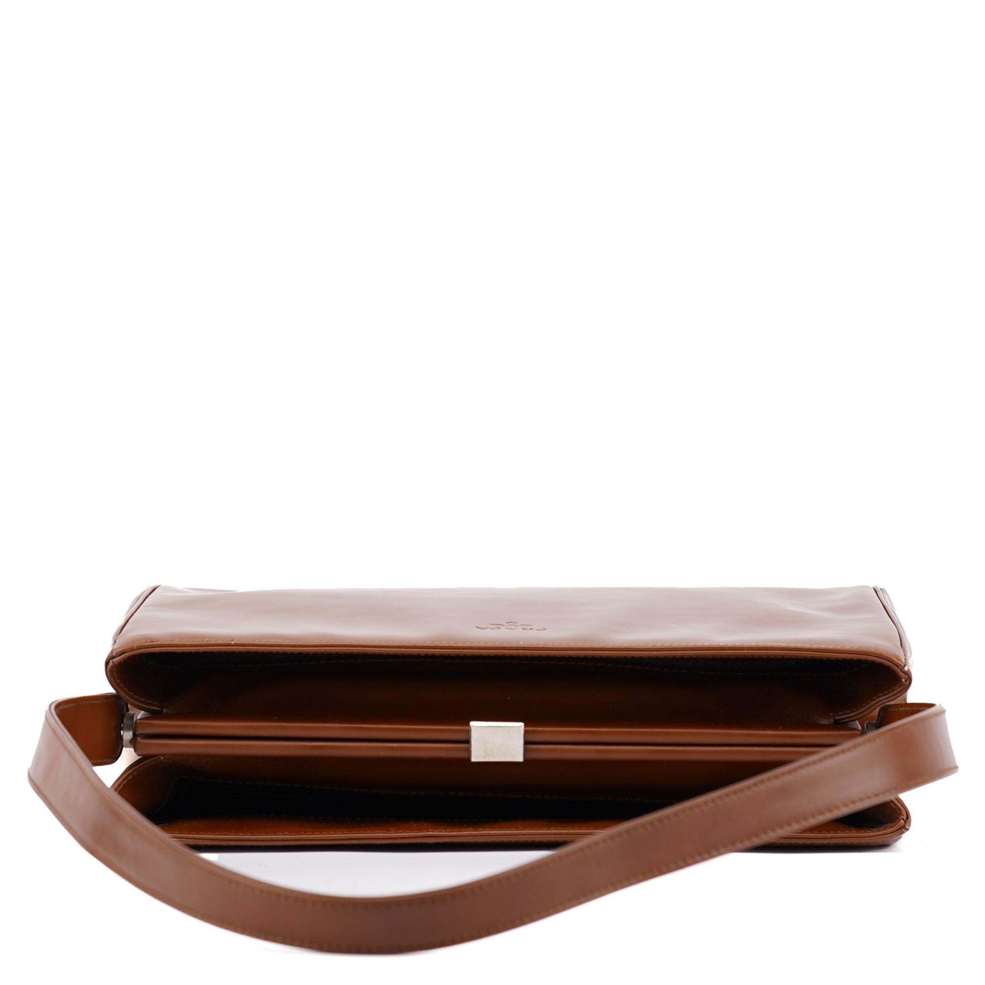Bronze Vernice Satin Shoulder Bag