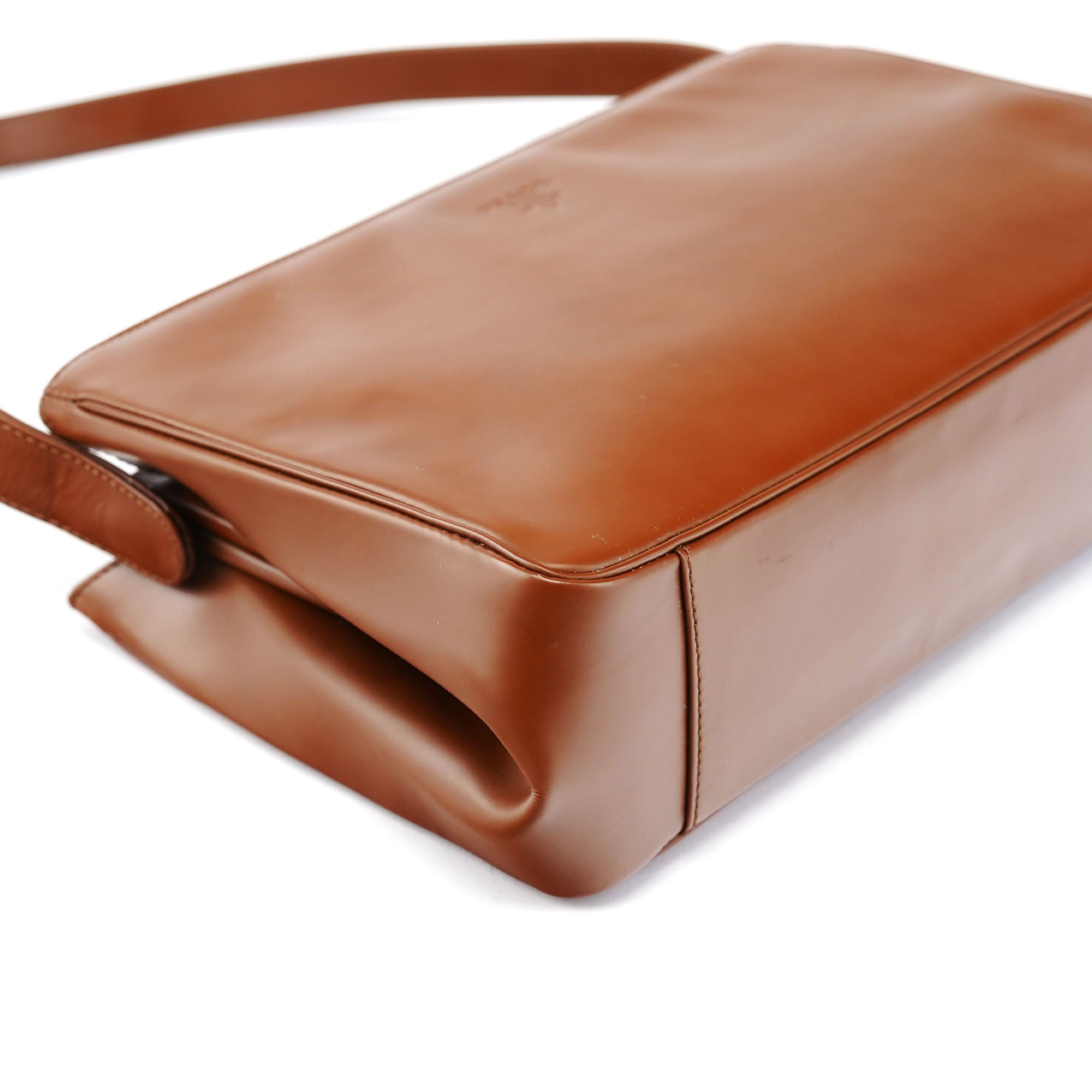 Bronze Vernice Satin Shoulder Bag