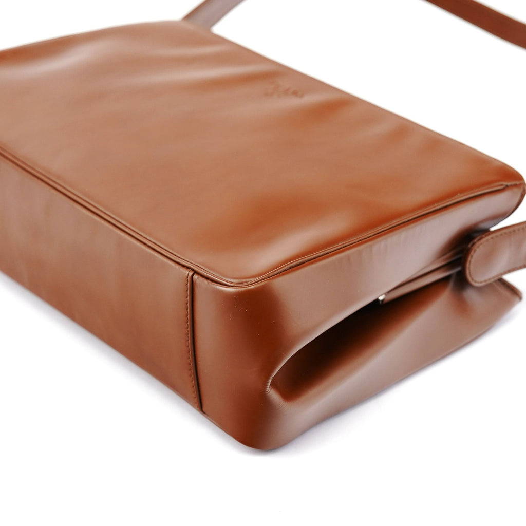 Bronze Vernice Satin Shoulder Bag