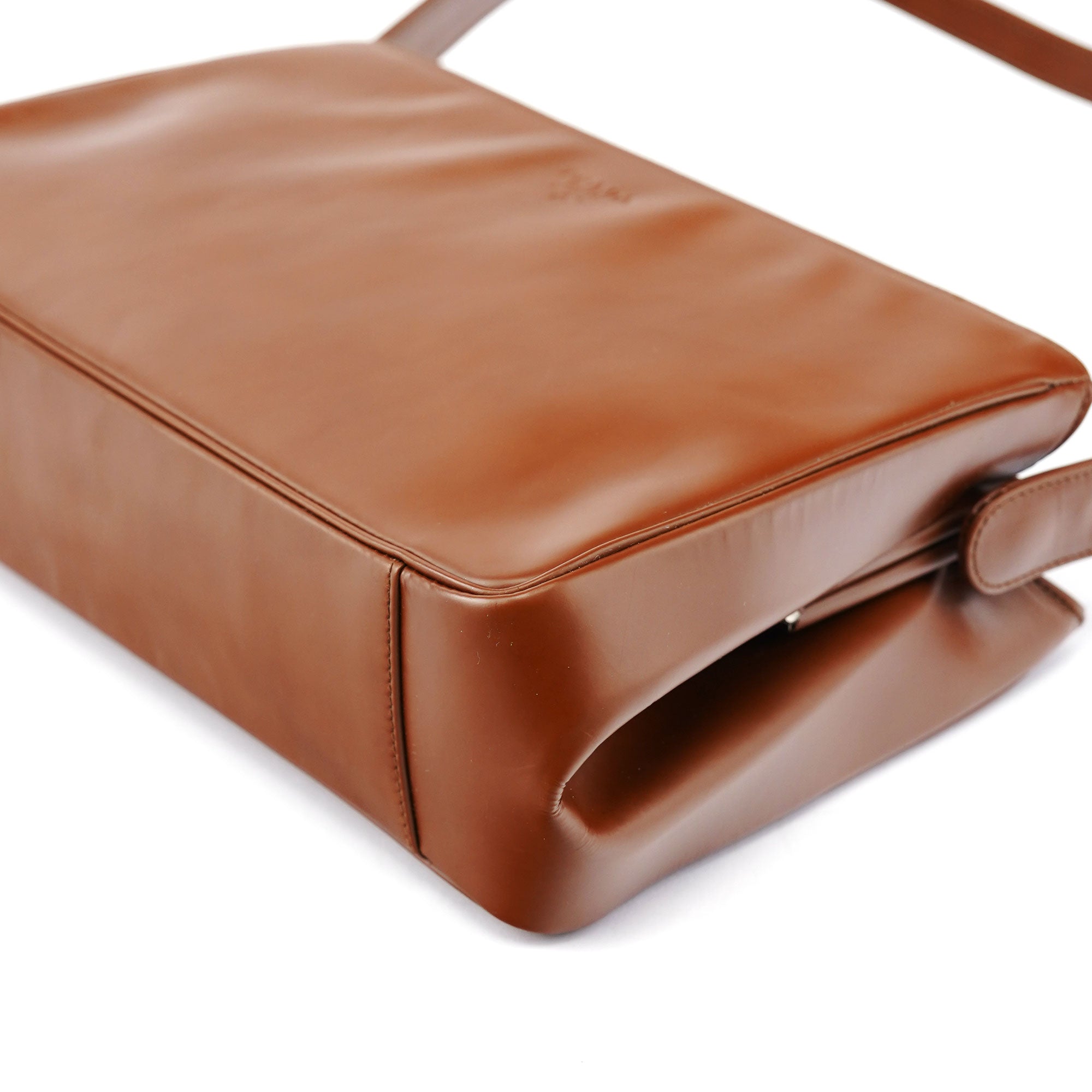Bronze Vernice Satin Shoulder Bag