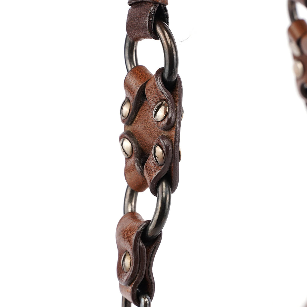 Brown Calf Shine Hobo Shoulder Bag