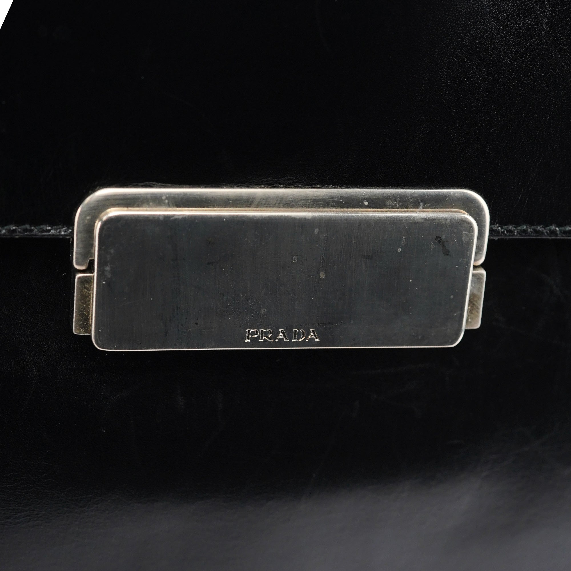 Brown Calfskin Buckle Shoulder Bag