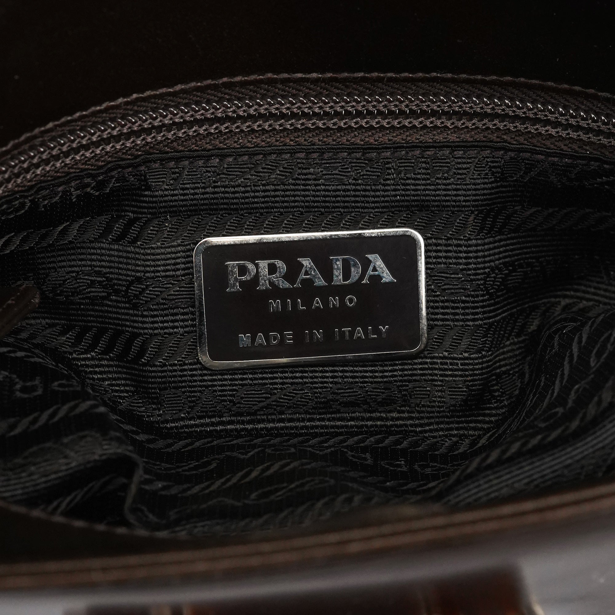 Brown Calfskin Buckle Shoulder Bag