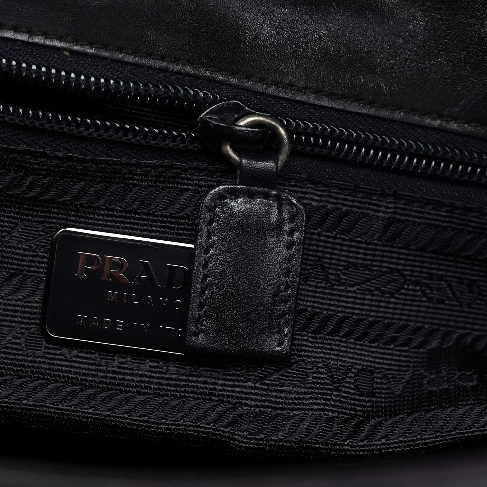 Brown Calfskin Buckle Shoulder Bag