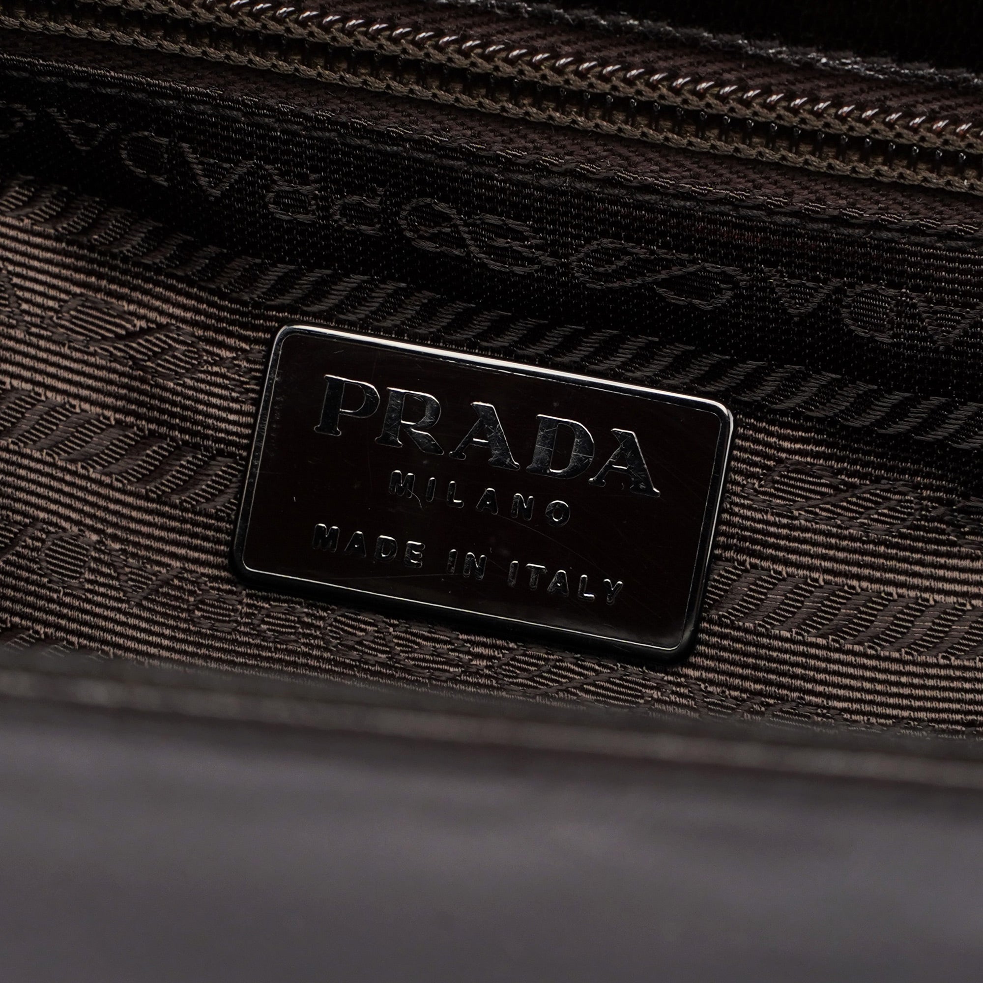 Brown Calfskin Buckle Top Handle Bag