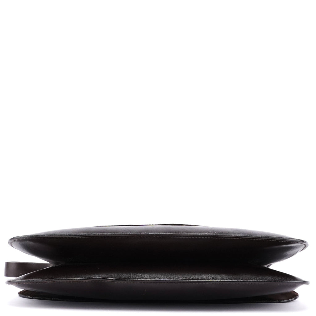Brown Calfskin Hobo Shoulder Bag