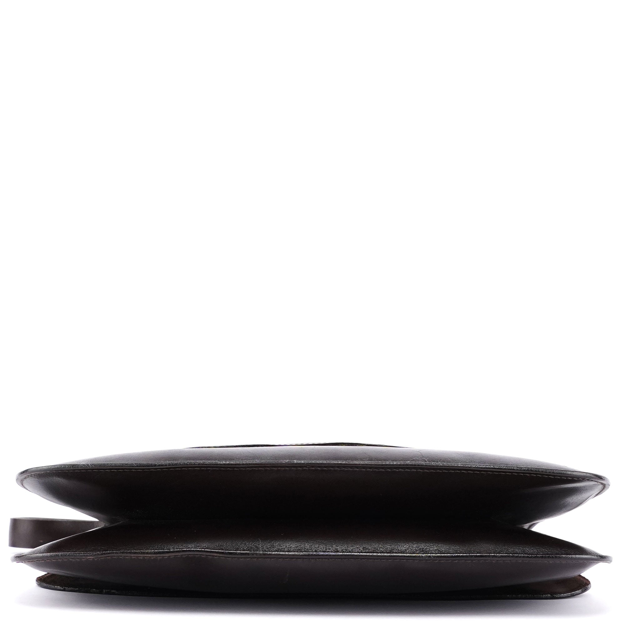 Brown Calfskin Hobo Shoulder Bag