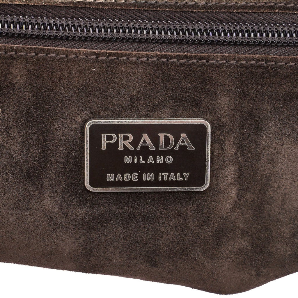 Brown Calfskin Hobo Shoulder Bag