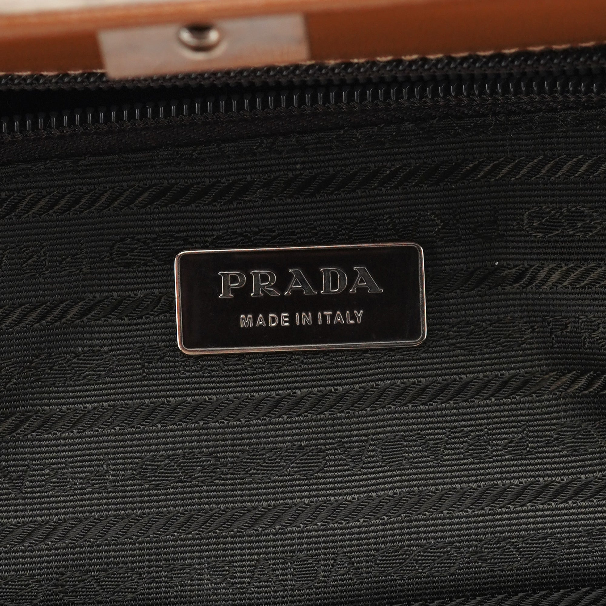 Brown Calfskin Keylock Top Handle Bag