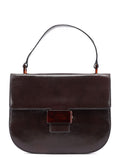 Brown Calfskin Madras Handbag