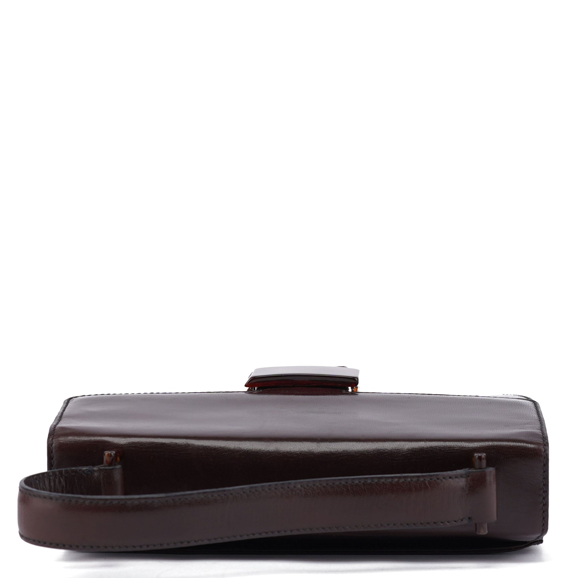 Brown Calfskin Madras Handbag