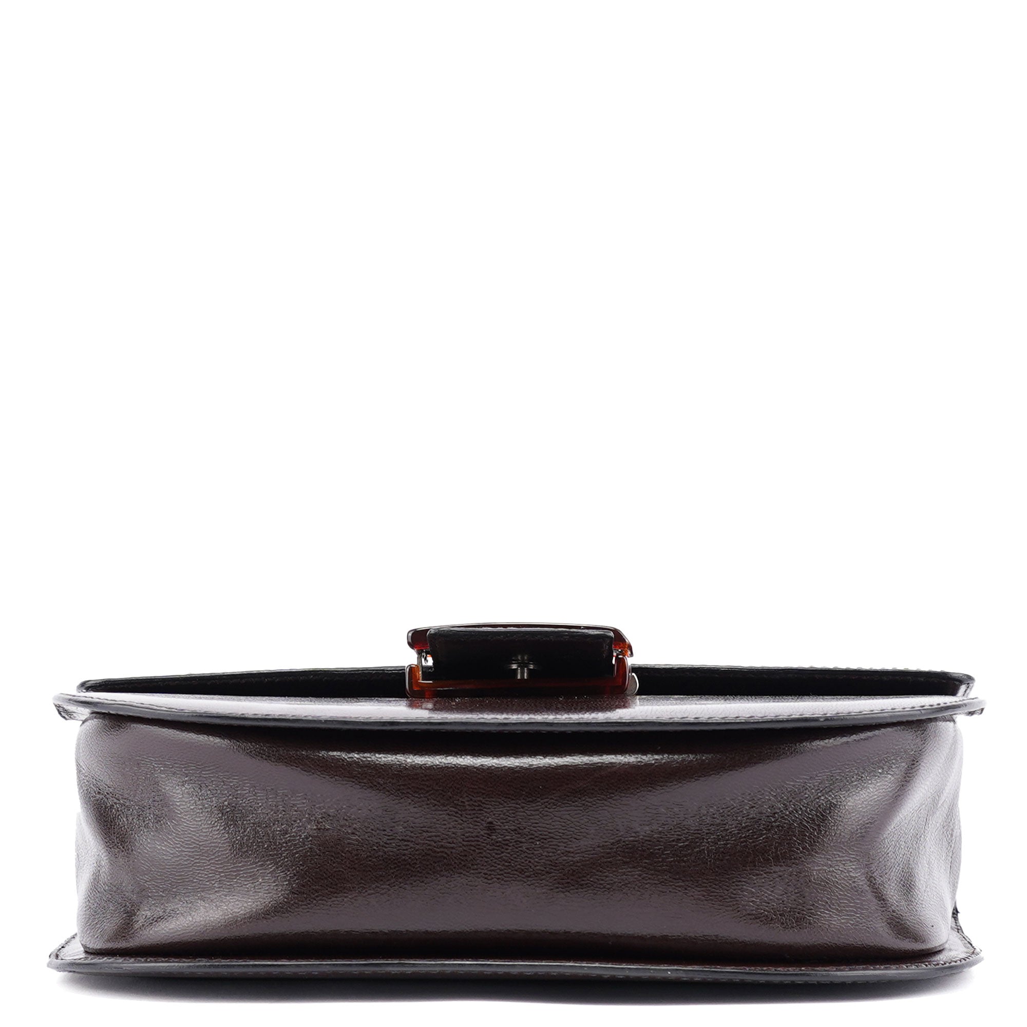Brown Calfskin Madras Handbag