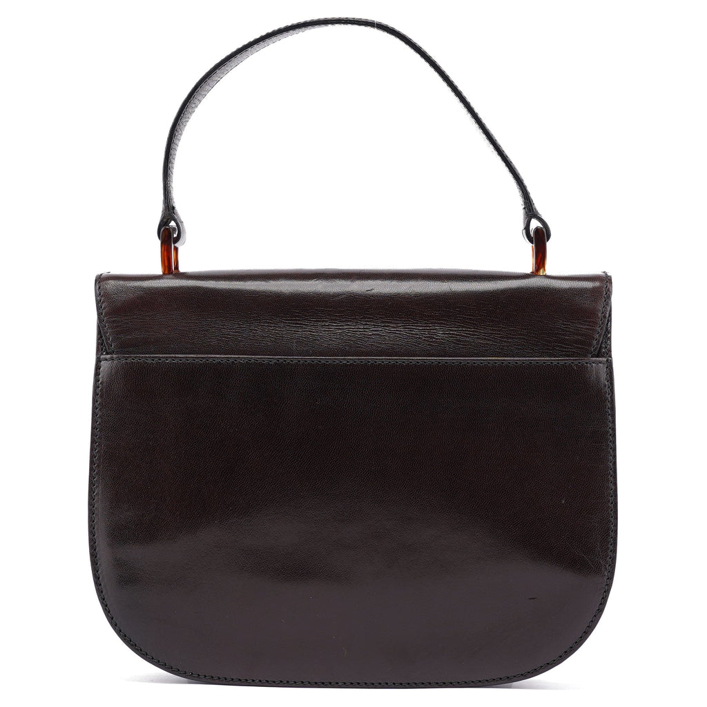 Brown Calfskin Madras Handbag