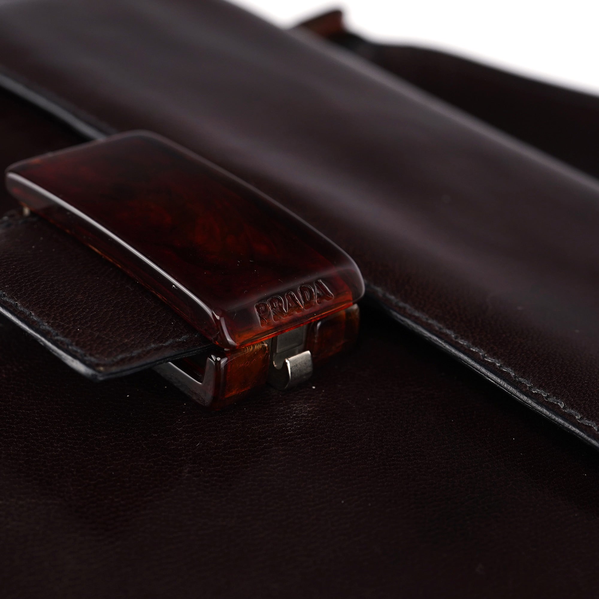 Brown Calfskin Madras Handbag