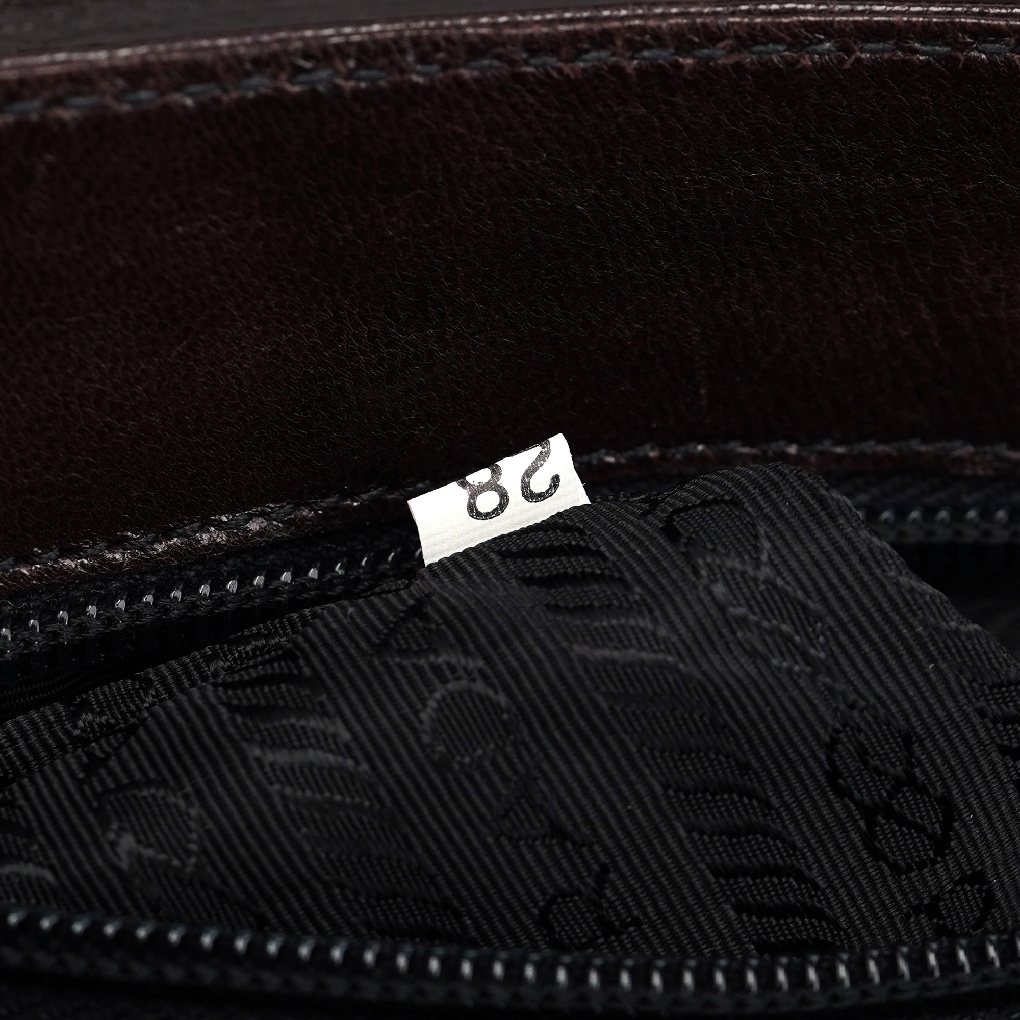 Brown Calfskin Madras Handbag